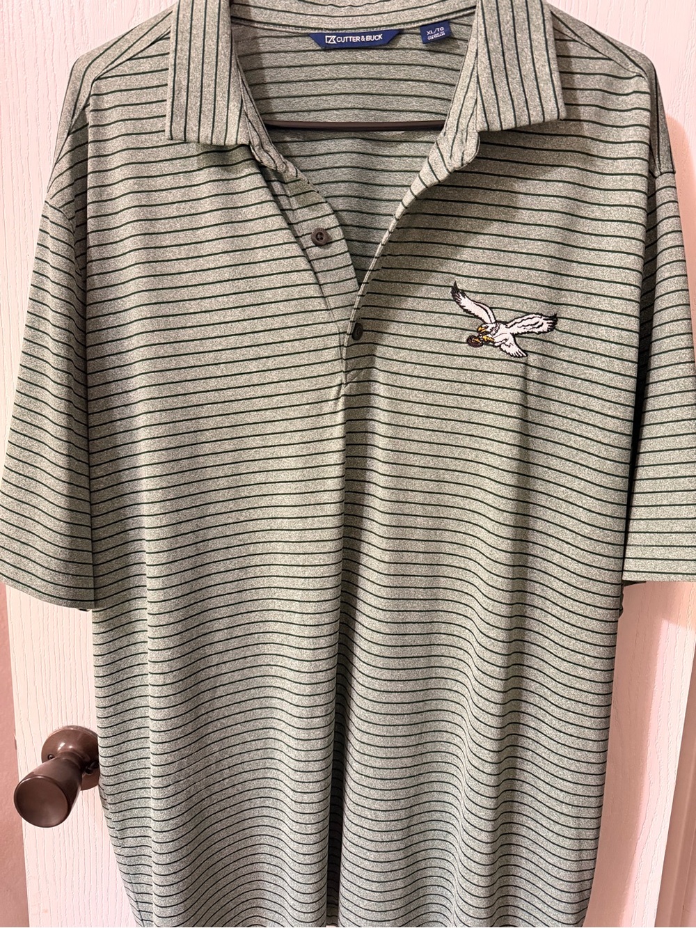 Philadelphia Eagles Light Green Striped Polo